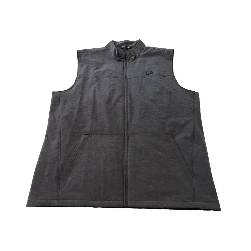 Travis Mathew Top Of The Line Golf Vest Men's XXXL Gray Full Zip